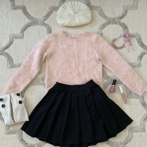 Girls’ Black Pleated Mini Skirt